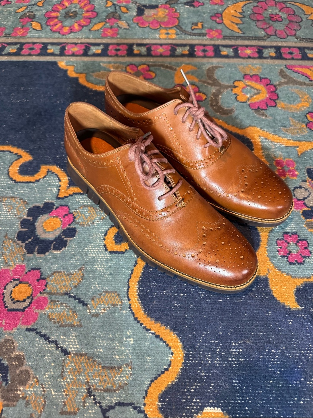 Cole Haan Men's British Tan Leather Wingtip Oxfords